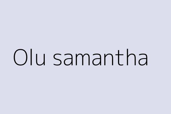 Olu samantha